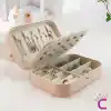 Zarif Takı Mücevher Saklama Kutusu 16x12cm Deri Pembe - Bölmeli Küpe Yüzük Kolye Kutusu Organizer