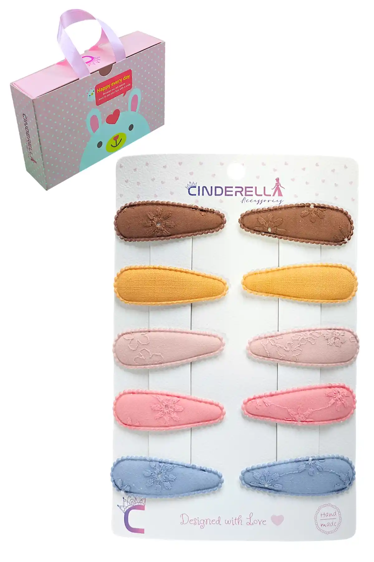 10lu Özel Seri Nakışlı Çocuk Çıtçıtlı Toka Seti