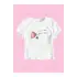 Beyaz Y2K I Love Berry Baskılı Bayb Tee Crop