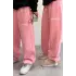 1Blood Nakışlı Pembe Ayarlanabilir Paça Oversize Eşofman Altı