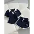 Lacivert Fit Soul Polo Yaka & Şort Takım