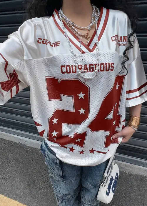 24 White Jersey Detail Unisex Jersey Forma