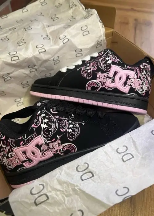 Midnight Dc Siyah Pembe Spor Ayakkabı