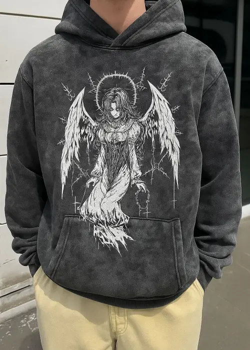 ANGEL MELEK Baskılı Unisex Oversize Yıkamalı Atlet