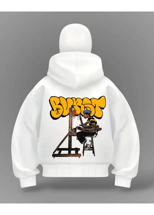 Bukst Graffiti Detail Full Mask Oversize Hırka