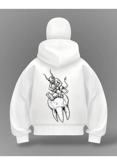 Devil Detail Full Mask Oversize Hırka