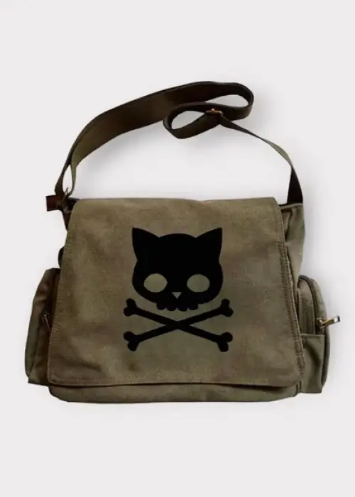 Haki Cat Kurukafa Postacı Çanta
