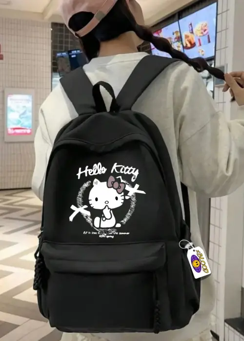 Hello Kitty Face Baskılı Okul Sırt Çantası
