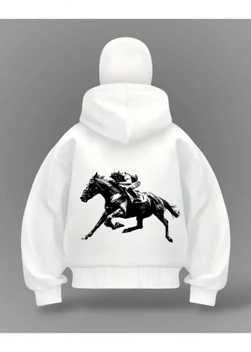 Horse Detail Full Mask Oversize Hırka