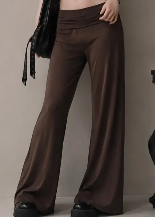 Kahverengi Sabduedd Coral teal Yoga Pantolon