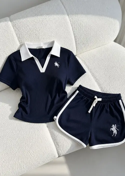 Lacivert Fit Soul Polo Yaka & Şort Takım