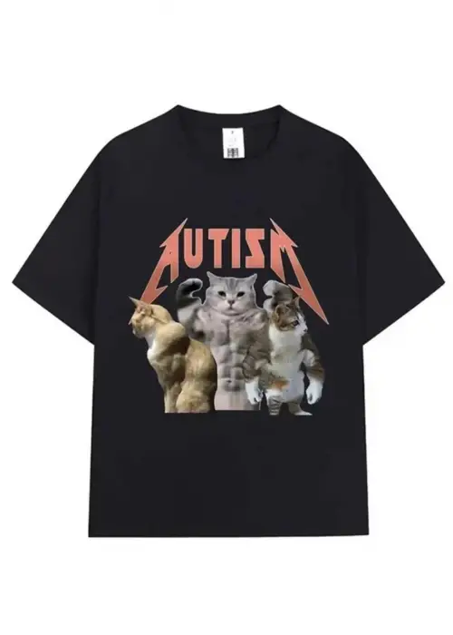Siyah Autism Cats Unisex T-shirt