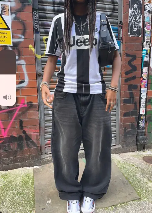 siyah baggy pantolon