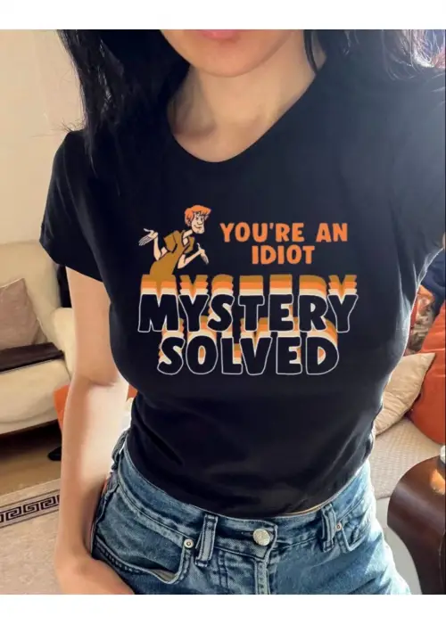 Siyah Scooby Doo Shaggy Baby Tee Crop