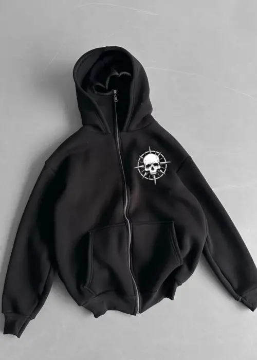 Kuru Kafa Ninja Kar Maskeli Kapüşonlu Hırka