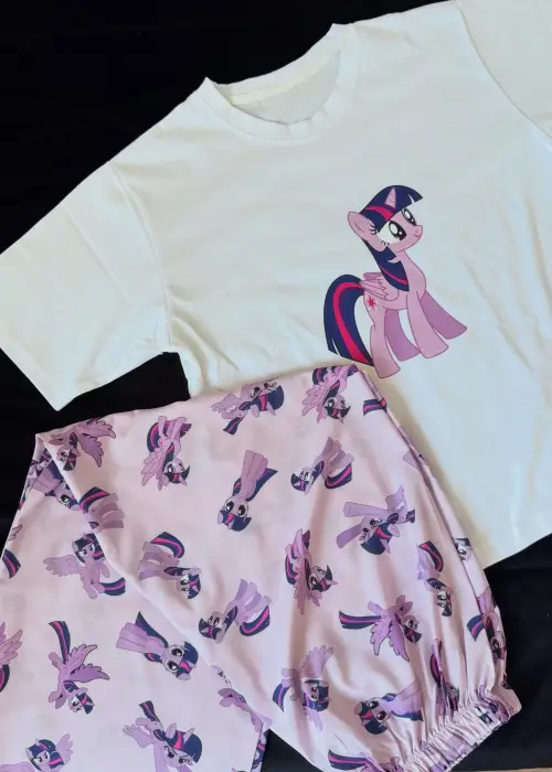 Twilight Sparkle My Little Pony Desenli Alt Üst Takım