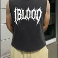 1BLOOD Grunge Atlet Bisiklet Yaka Yıkamalı Vintage Unisex Oversize T-Shirt