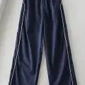 LACİVERT BELİ LASTİKLİ ŞERİTLİ PARAŞÜT BAGGY EŞOFMAN