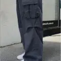 GRİ AŞIRI BOL KALIP Y2K KARGO CEP LASTİKLİ UNİSEX BAGGY
