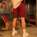 EKOSE ŞORT Kırmızı SİYAH Relax Şort