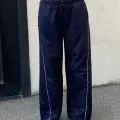 Lacivert Paraşüt Kumaş Çizgi Detay Eşofman