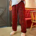 Harajuku Kare Desenli Unisex Pijama Eşofman