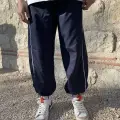 Çizgi Detay Lacivert Paraşüt Eşofman