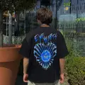 Eye Hearts Siyah Oversize Tişört