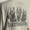 Gri Taşlı Köpekli Oversize Premium Tişört