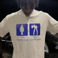 Your Girlfriend Vs My Girlfriend Baskılı Oversize T-Shirt