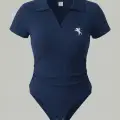 Lacivert Polo Yaka Fitilli Likralı Premium Zıbın
