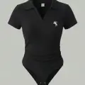 Siyah Polo Yaka Fitilli Likralı Premium Zıbın