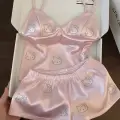 Hello Kitty Taş Detaylı Şık Homewear Pijama Takımı Pembe