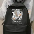 Anime One Piece Wanted Baskılı Sırt Okul Çantası