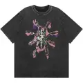 Antrasit Colored Spider Black Widow Unisex Yıkamalı Kumaş T-Shirt