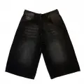 Antrasit Yıkamalı Baggy Jean Şort