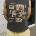 Aşk seni öldürecek Atlet Bisiklet Yaka Yıkamalı Vintage Unisex Oversize T-Shirt