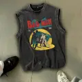 Bad Man Atlet Bisiklet Yaka Yıkamalı Vintage Unisex Oversize