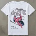 Beyaz Always Amazing Spider Cartoon Unisex T-Shirt