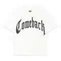 Beyaz ComeBack Beyaz Taş Baskılı Oversize Unisex T-shirt