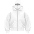 Beyaz Mickey Mouse Baskılı Kar Maskeli Unisex Sweatshirt Hırka
