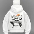Car Graffiti Detail Full Mask Oversize Unisex Hırka