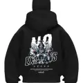 Cash Baby Baskılı Siyah Samuray Kar Maske Sweatshirt Hırka