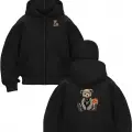 Cute Bear Baskılı Kar Maskeli Ninja Unisex Sweatshirt Hırka