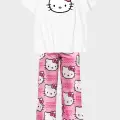 Hello Kitty pijama Unisex Alt-Üst T-shirt Eşofman Takım