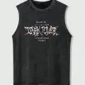 Dark Power Atlet Bisiklet Yaka Yıkamalı Vintage Unisex Oversize T-Shirt