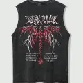 Dark Power Atlet Bisiklet Yaka Yıkamalı Vintage Unisex Oversize T-Shirt