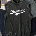 Deftones Kolsuz Atlet Bisiklet Yaka Yıkamalı Vintage Unisex Oversize T-Shirt