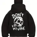 Dont Kill My Vibe Baskılı Kar Maskeli Ninja Unisex Sweatshirt Hırka
