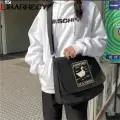 Duck Anatomy Unisex Siyah Postacı Çantası